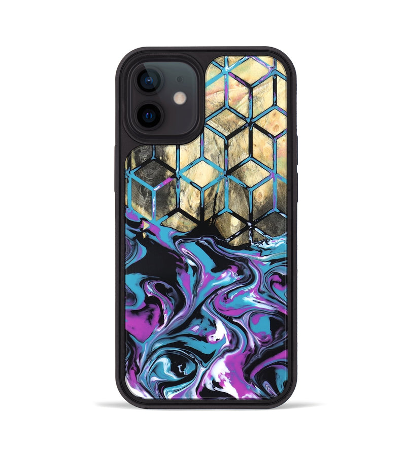 iPhone 12 Wood Phone Case - Kayden (Neon, 819694)
