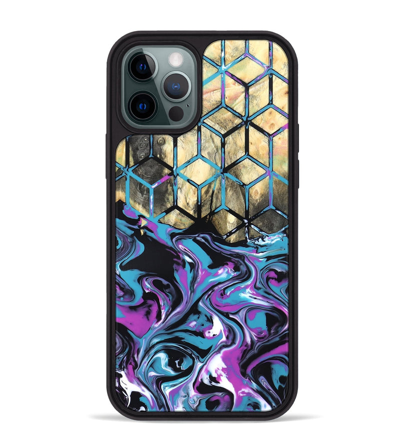 iPhone 12 Pro Max Wood Phone Case - Kayden (Neon, 819694)