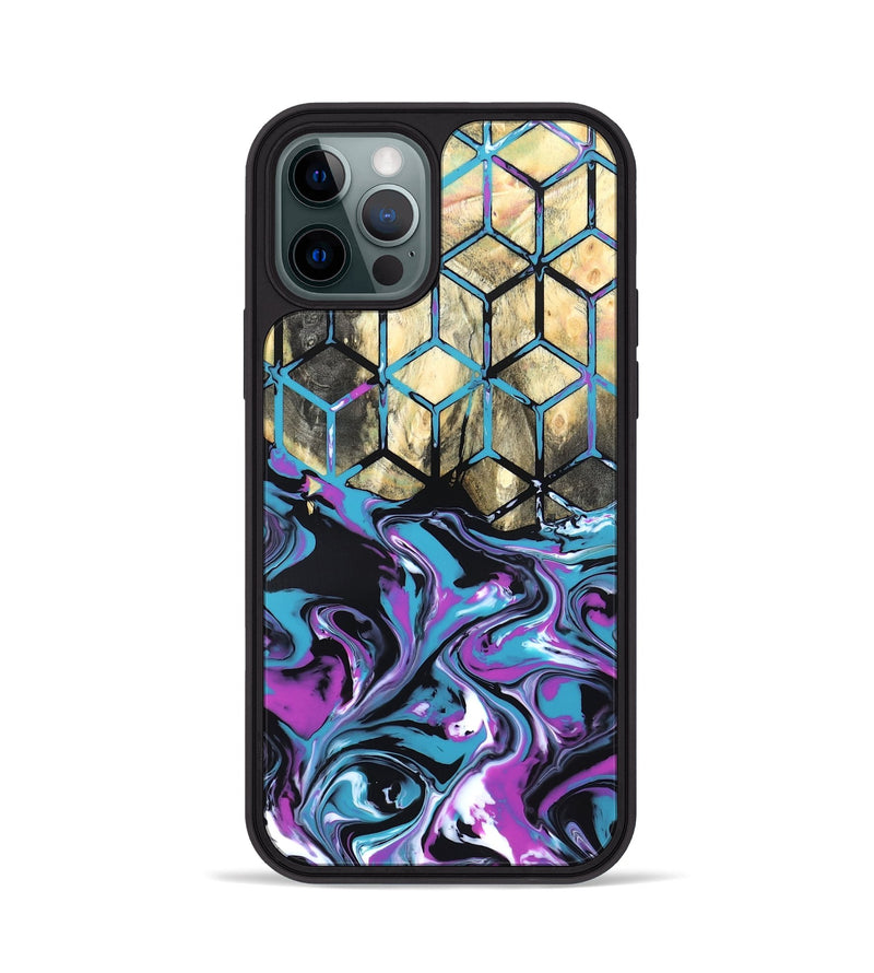 iPhone 12 Pro Wood Phone Case - Kayden (Neon, 819694)