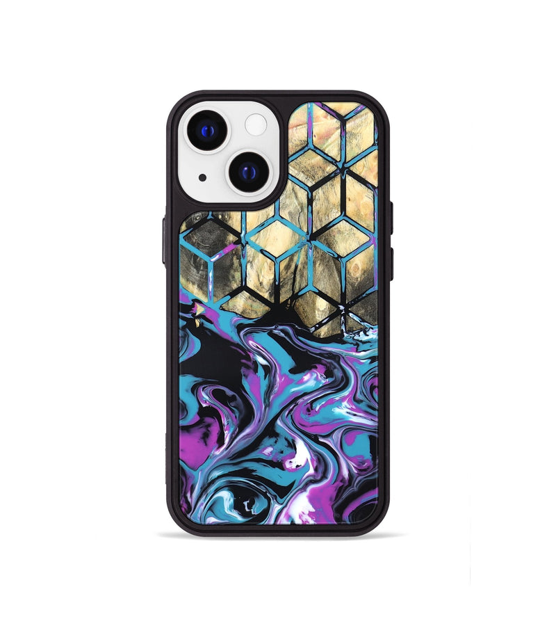 iPhone 13 mini Wood Phone Case - Kayden (Neon, 819694)