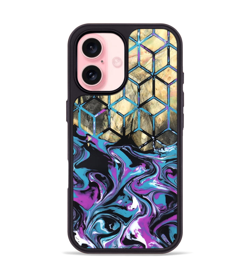 iPhone 16 Wood Phone Case - Kayden (Neon, 819694)