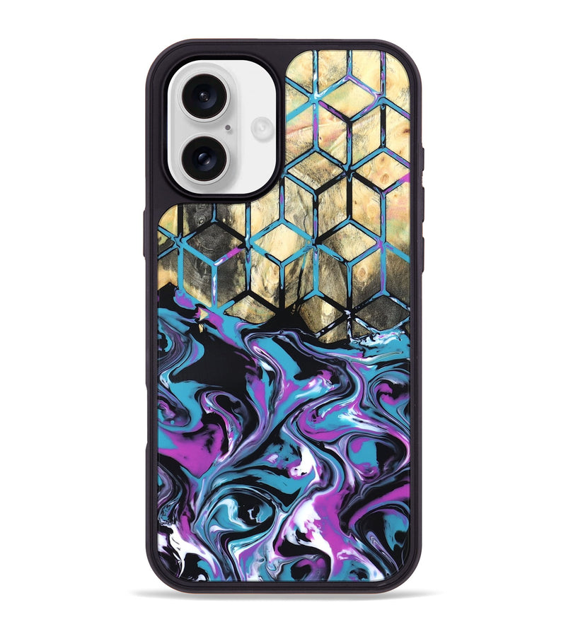 iPhone 16 Plus Wood Phone Case - Kayden (Neon, 819694)