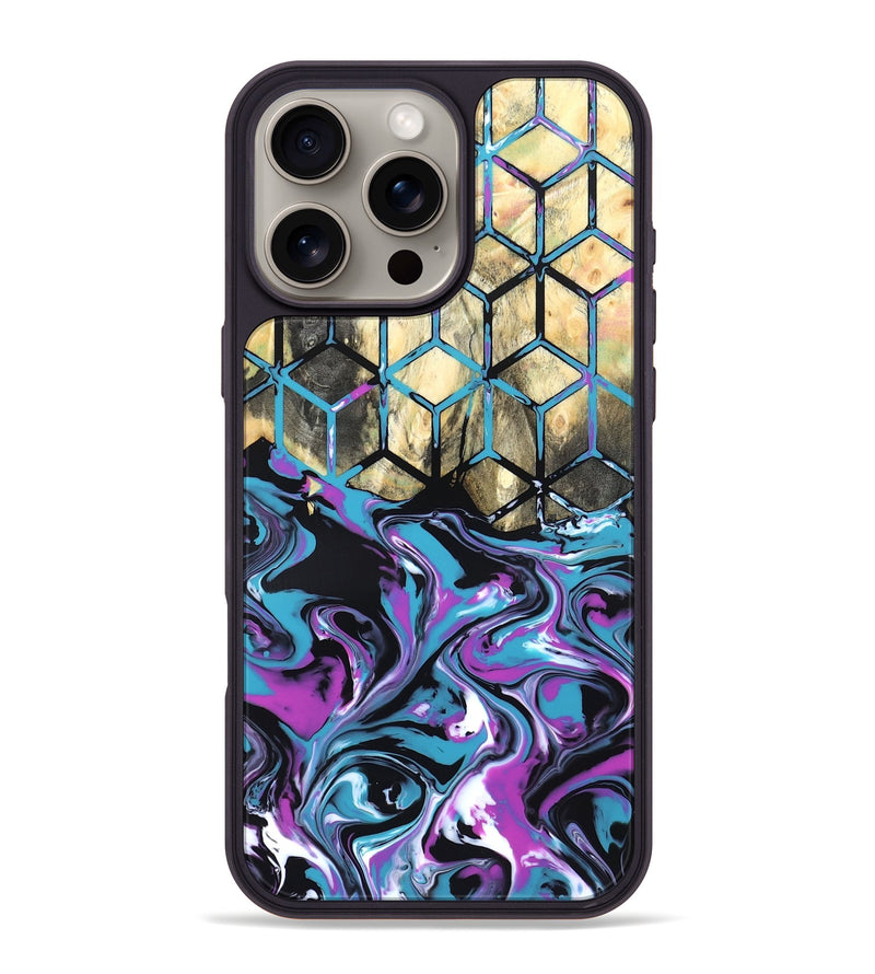 iPhone 16 Pro Max Wood Phone Case - Kayden (Neon, 819694)