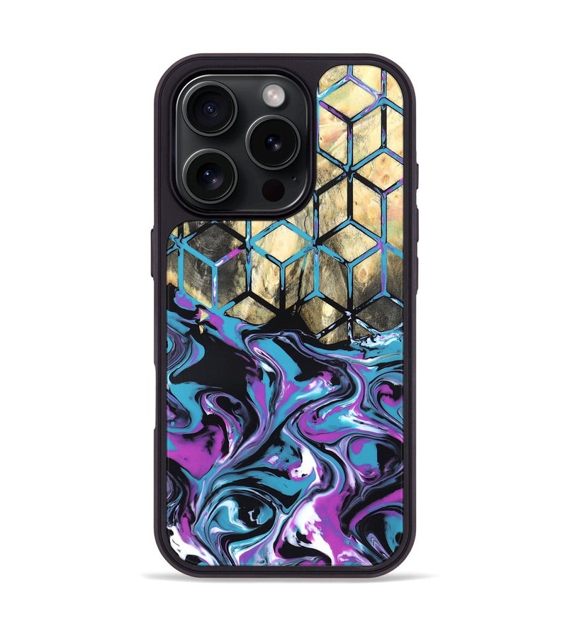 iPhone 16 Pro Wood Phone Case - Kayden (Neon, 819694)