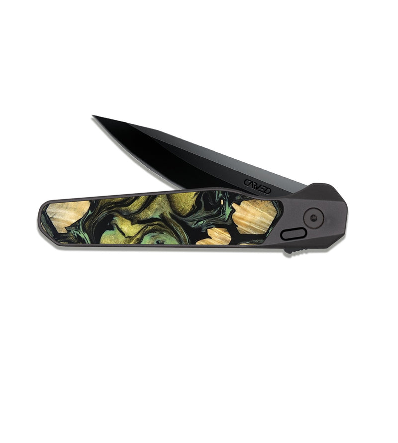 EDC Dark Slate Wood Pocket Knife - Avianna (Pattern, 819702)