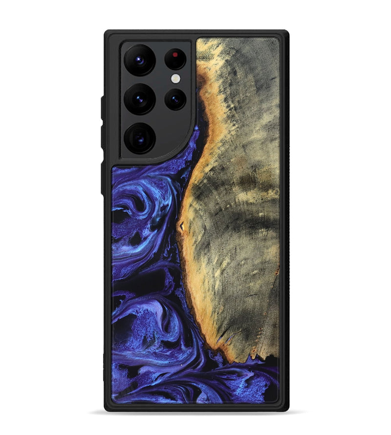 Galaxy S22 Ultra Wood Phone Case - Tomeka (Purple, 819707)