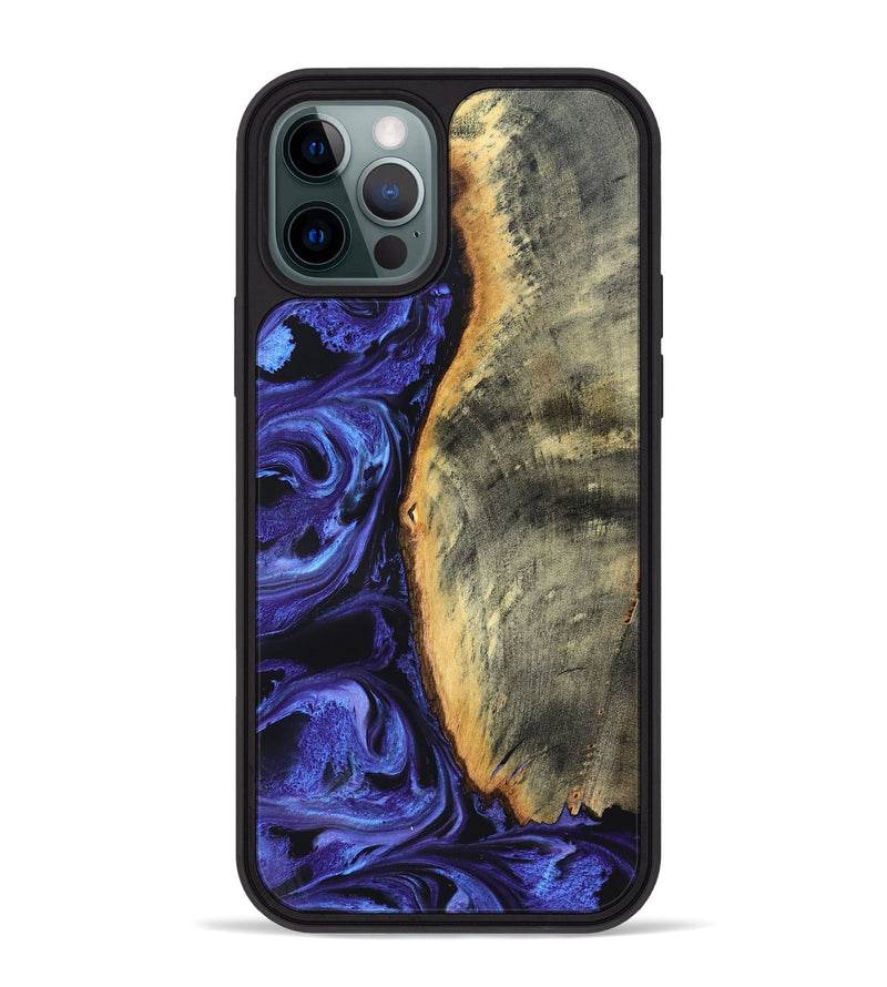 iPhone 12 Pro Max Wood Phone Case - Tomeka (Purple, 819707)