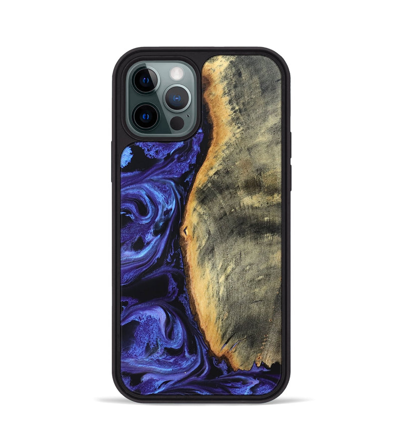 iPhone 12 Pro Wood Phone Case - Tomeka (Purple, 819707)