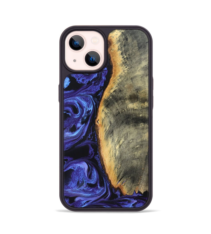 iPhone 14 Wood Phone Case - Tomeka (Purple, 819707)