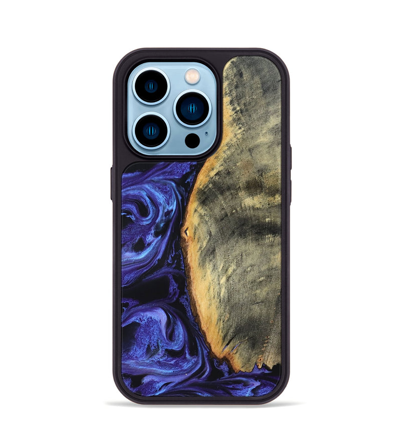 iPhone 14 Pro Wood Phone Case - Tomeka (Purple, 819707)