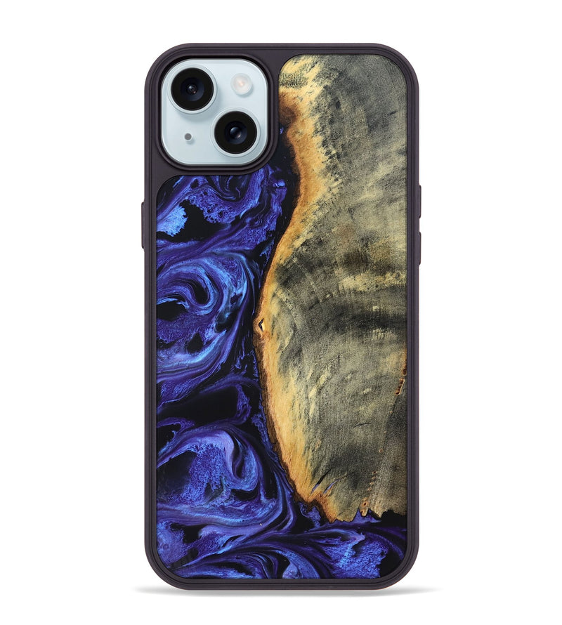 iPhone 15 Plus Wood Phone Case - Tomeka (Purple, 819707)