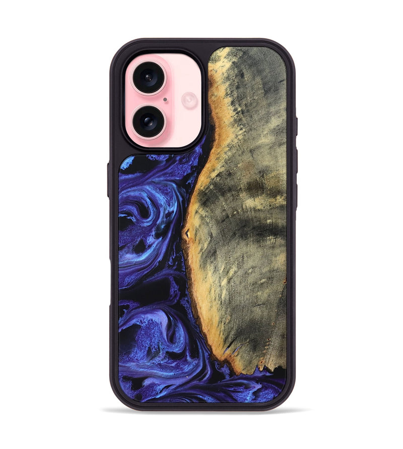 iPhone 16 Wood Phone Case - Tomeka (Purple, 819707)