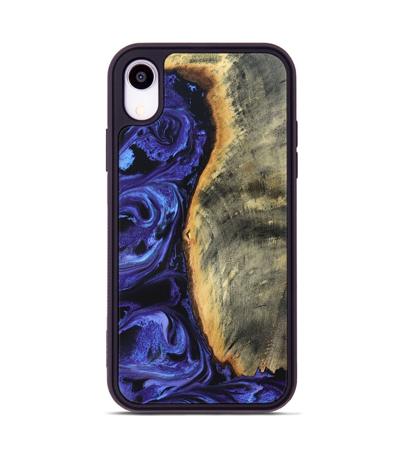 iPhone Xr Wood Phone Case - Tomeka (Purple, 819707)