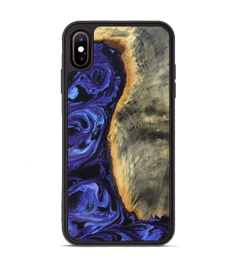 iPhone Xs Max Wood Phone Case - Tomeka (Purple, 819707)