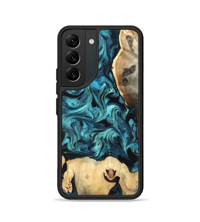 Galaxy S22 Wood Phone Case - Mavis (Blue, 819708)