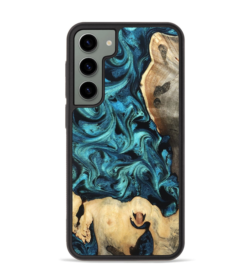 Galaxy S23 Plus Wood Phone Case - Mavis (Blue, 819708)