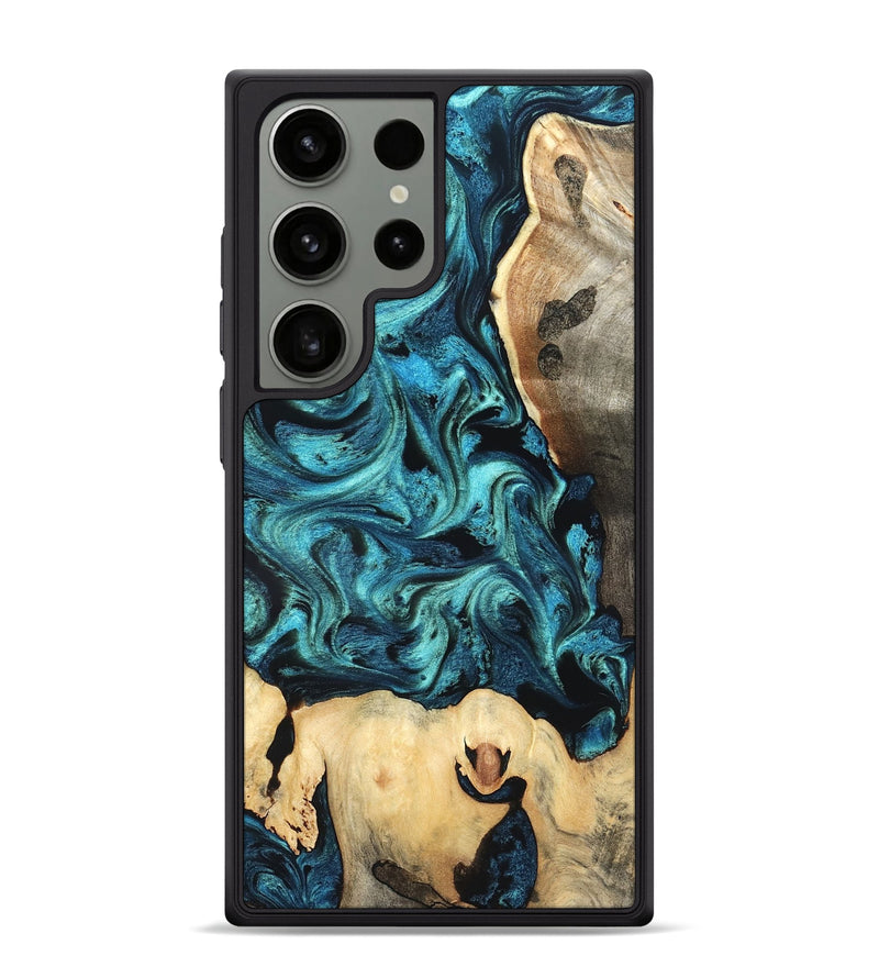 Galaxy S24 Ultra Wood Phone Case - Mavis (Blue, 819708)