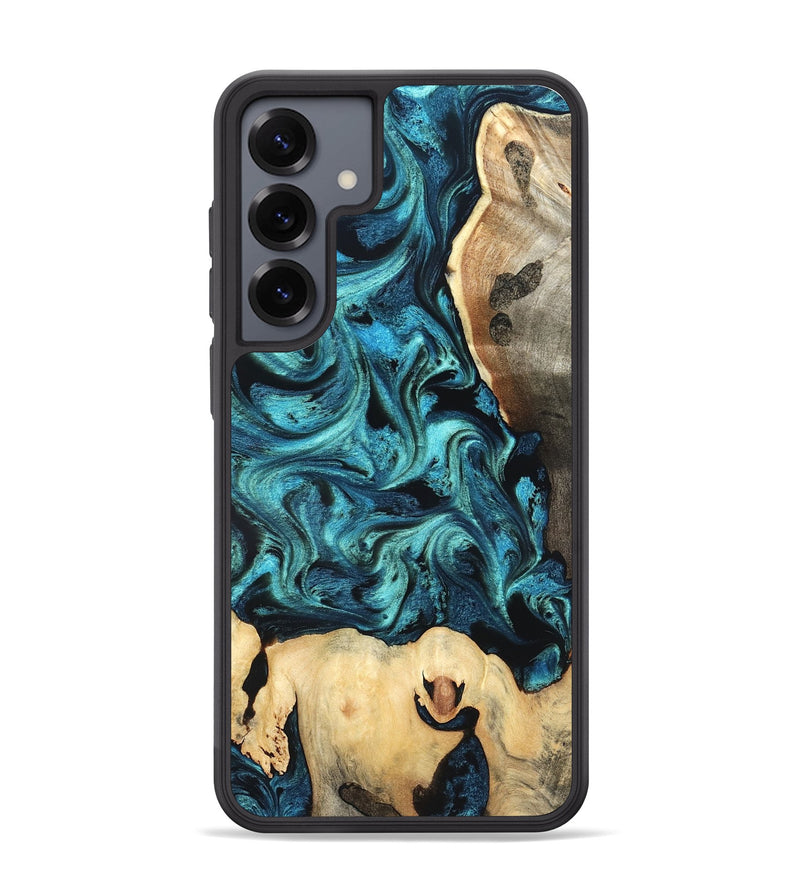Galaxy S25 Plus Wood Phone Case - Mavis (Blue, 819708)