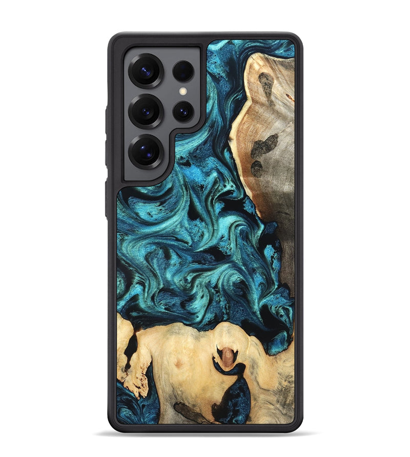Galaxy S25 Ultra Wood Phone Case - Mavis (Blue, 819708)