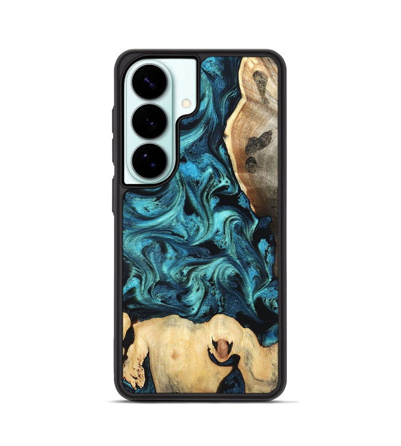 Galaxy S26 Wood Phone Case - Mavis (Blue, 819708)