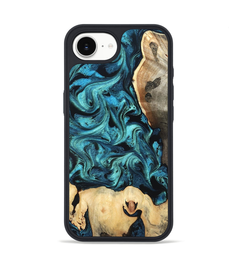 iPhone 16e Wood Phone Case - Mavis (Blue, 819708)