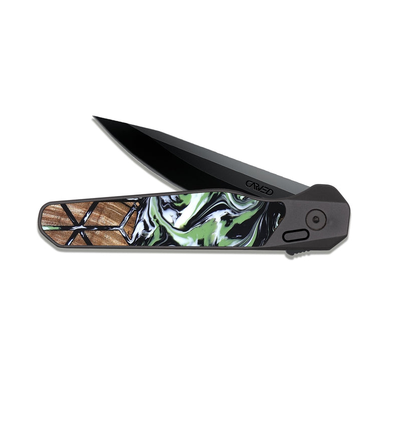 EDC Dark Slate Wood Pocket Knife - Chelsey (Pattern, 819727)