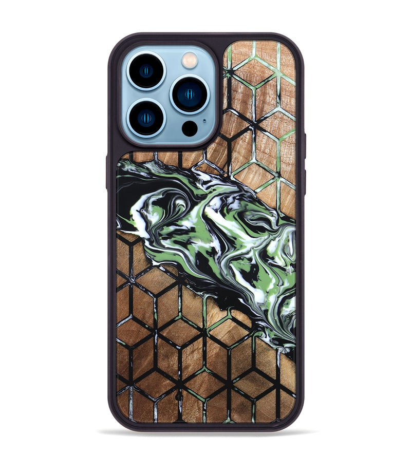 iPhone 14 Pro Max Wood Phone Case - Chelsey (Pattern, 819727)