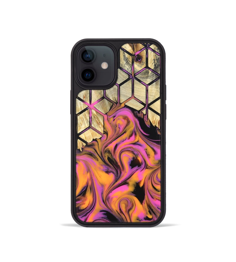 iPhone 12 mini Wood Phone Case - Una (Neon, 819749)