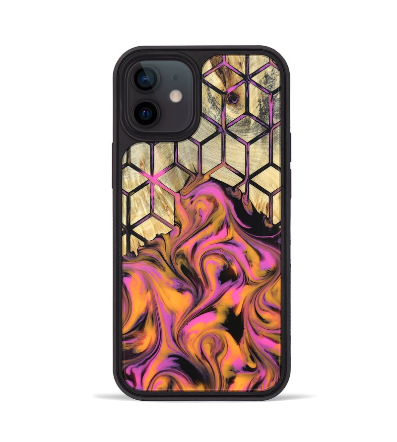 iPhone 12 Wood Phone Case - Una (Neon, 819749)