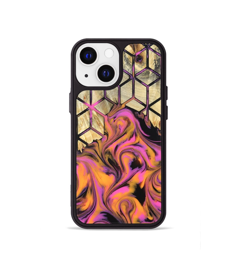 iPhone 13 mini Wood Phone Case - Una (Neon, 819749)