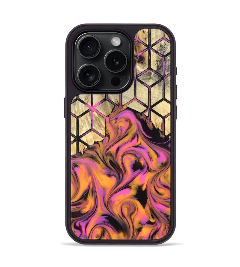 iPhone 15 Pro Wood Phone Case - Una (Neon, 819749)
