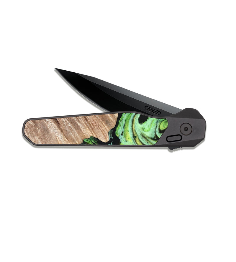 EDC Dark Slate Wood Pocket Knife - Sunny (Neon, 819750)