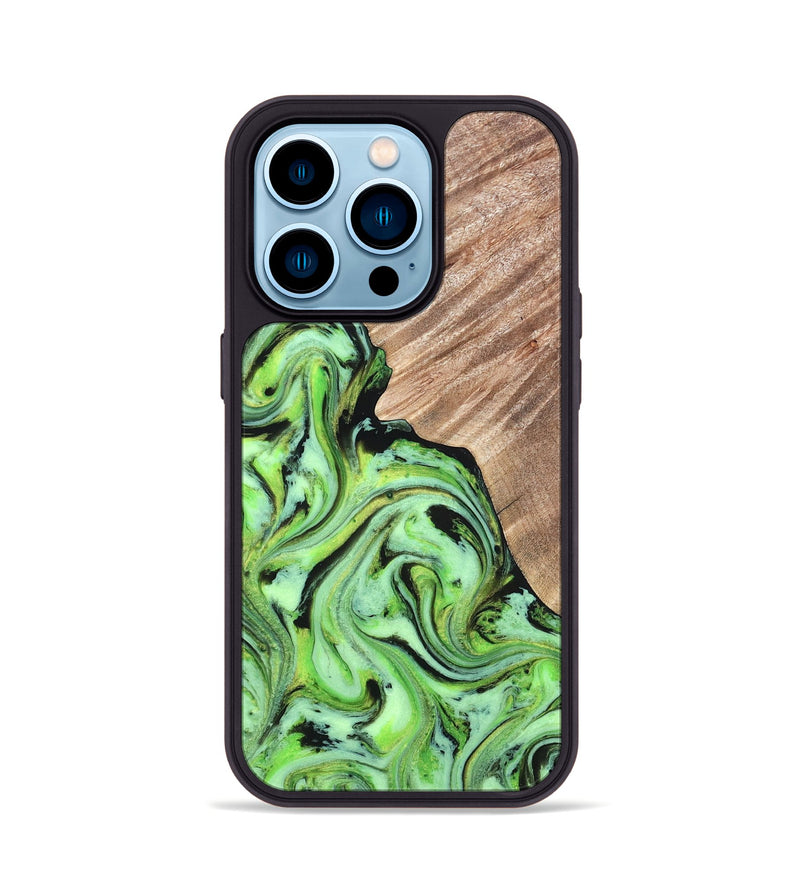 iPhone 14 Pro Wood Phone Case - Sunny (Neon, 819750)