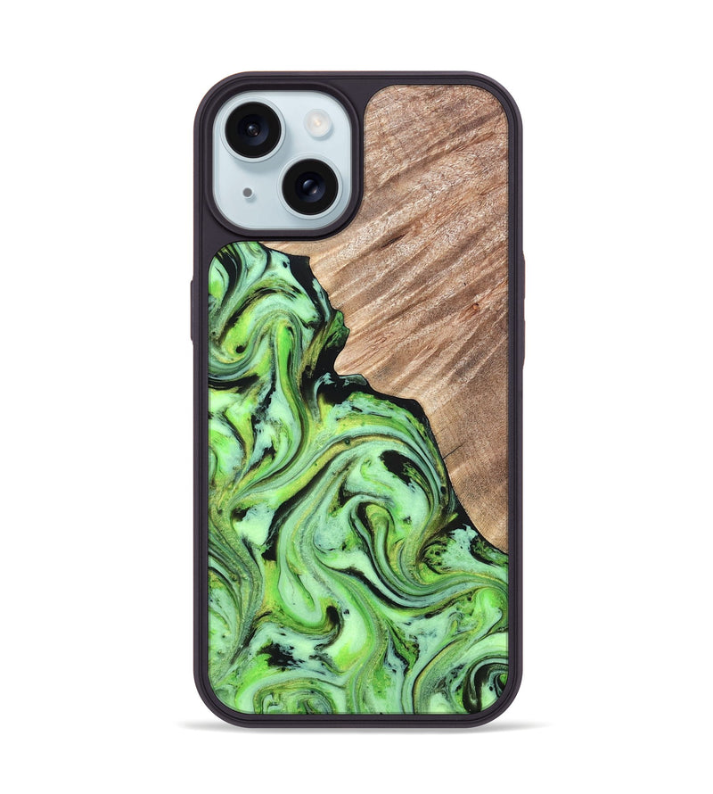iPhone 15 Wood Phone Case - Sunny (Neon, 819750)