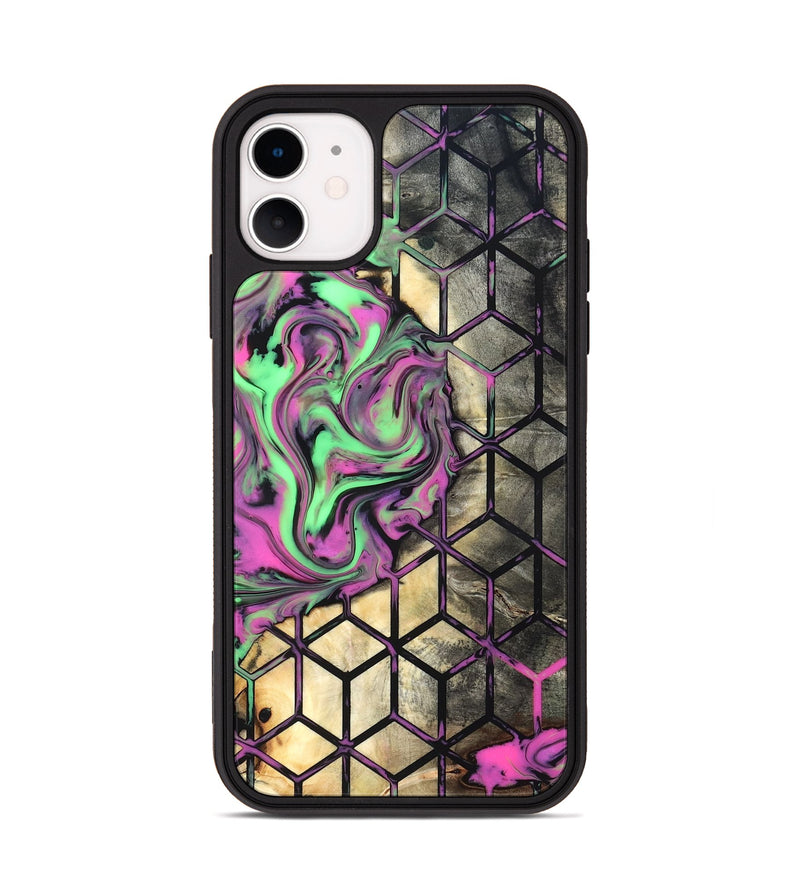 iPhone 11 Wood Phone Case - Andria (Neon, 819752)