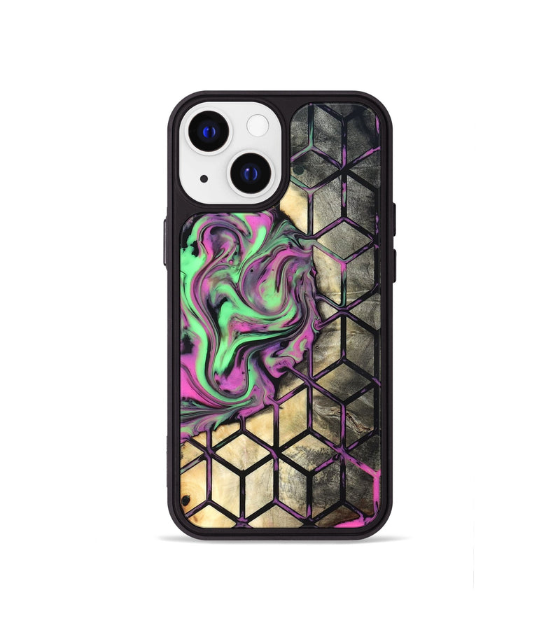 iPhone 13 mini Wood Phone Case - Andria (Neon, 819752)