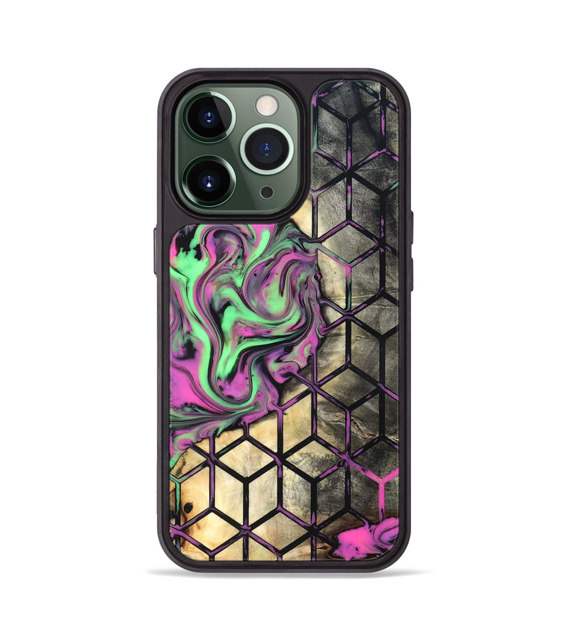 iPhone 13 Pro Wood Phone Case - Andria (Neon, 819752)