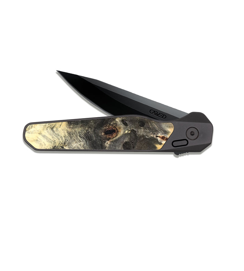 EDC Dark Slate Wood Pocket Knife - Jazmyn (Red, 819754)