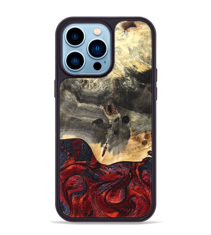 iPhone 14 Pro Max Wood Phone Case - Jazmyn (Red, 819754)