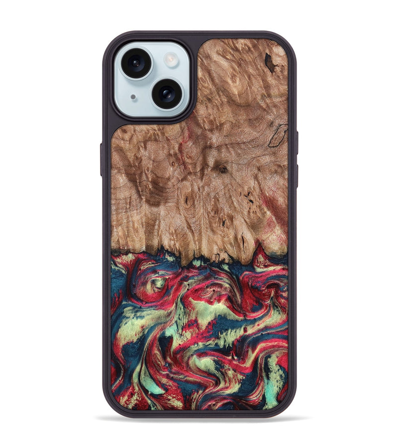 iPhone 15 Plus Wood Phone Case - Blanch (Red, 819755)