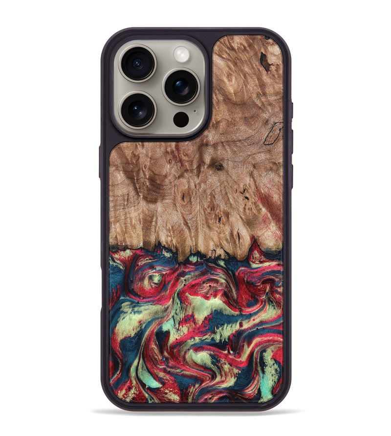 iPhone 16 Pro Max Wood Phone Case - Blanch (Red, 819755)