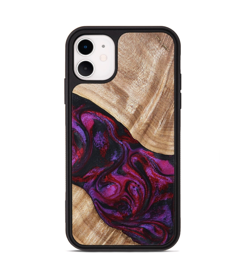 iPhone 11 Wood Phone Case - Margot (Red, 819756)
