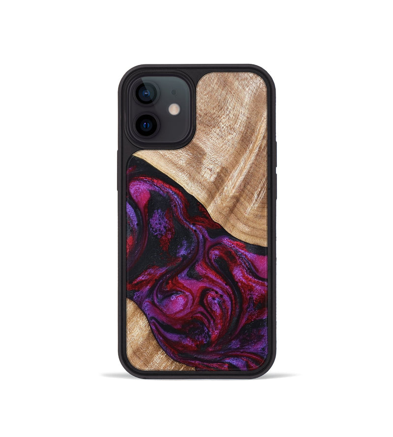 iPhone 12 mini Wood Phone Case - Margot (Red, 819756)