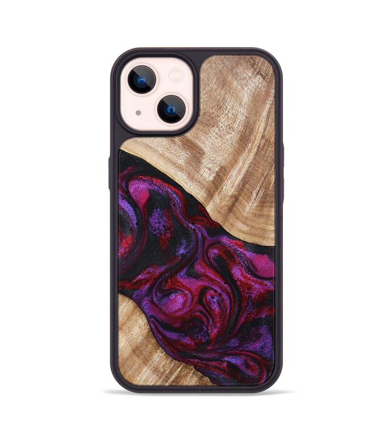 iPhone 14 Wood Phone Case - Margot (Red, 819756)