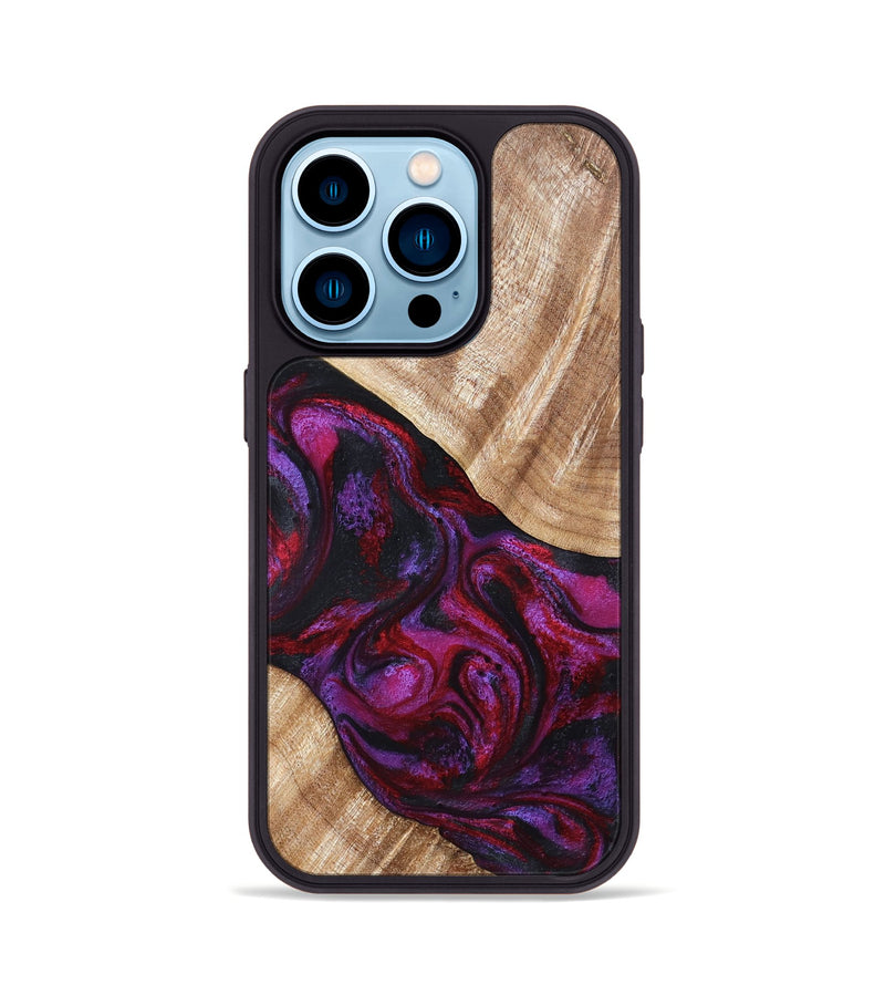 iPhone 14 Pro Wood Phone Case - Margot (Red, 819756)