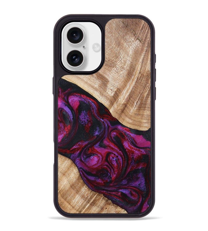 iPhone 16 Plus Wood Phone Case - Margot (Red, 819756)