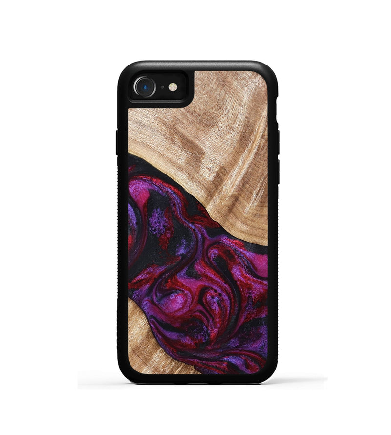 iPhone SE Wood Phone Case - Margot (Red, 819756)