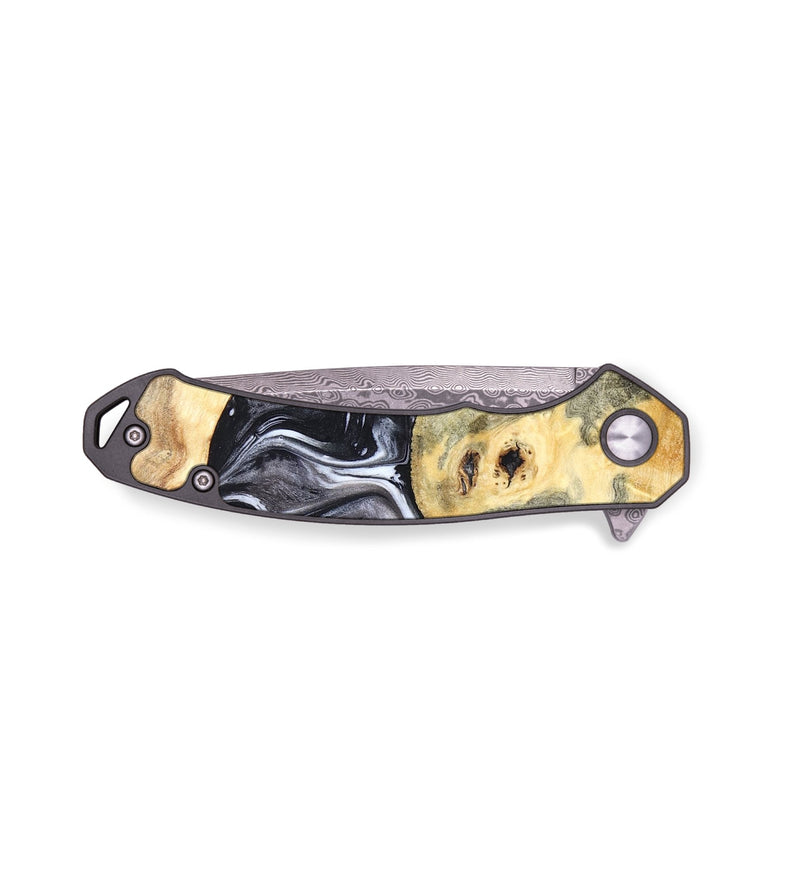 EDC Wood Pocket Knife - Odis (Black & White, 819757)