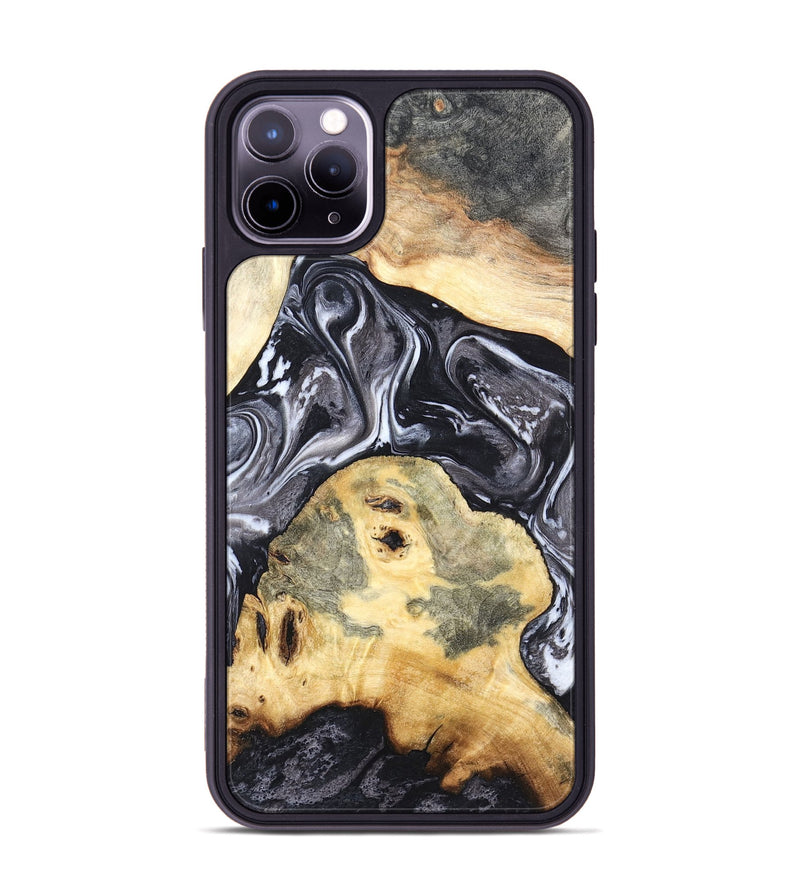 iPhone 11 Pro Max Wood Phone Case - Odis (Black & White, 819757)