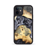 iPhone 12 Wood Phone Case - Odis (Black & White, 819757)